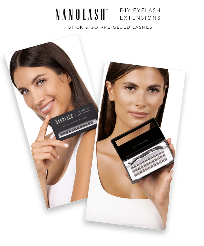 förlimmade ögonfransar för hemmaförlängning nanolash