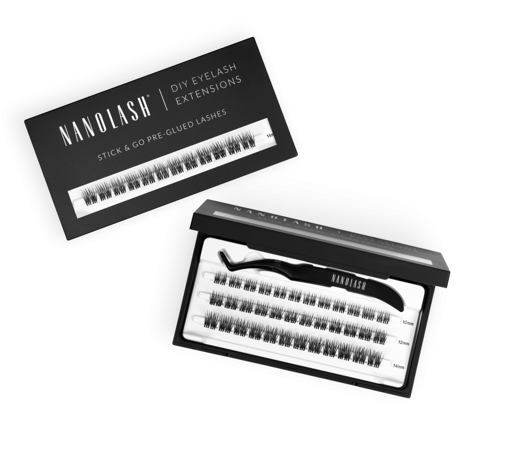 förlimmade ögonfransar för hemmaförlängning nanolash